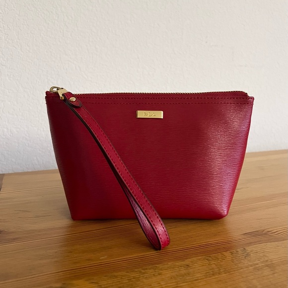 Lauren Ralph Lauren Handbags - Ralph Lauren Red Leather Pouch